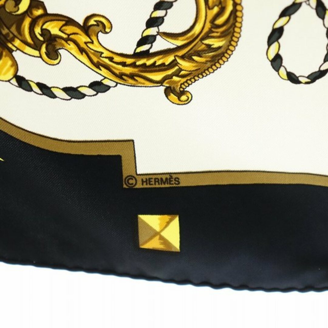 HERMES - エルメス カレ90 LES CLES スカーフ 鍵柄 黄 イエロー HERMES - エルメス カレ90 LES CLES スカーフ 鍵柄 黄 イエロー