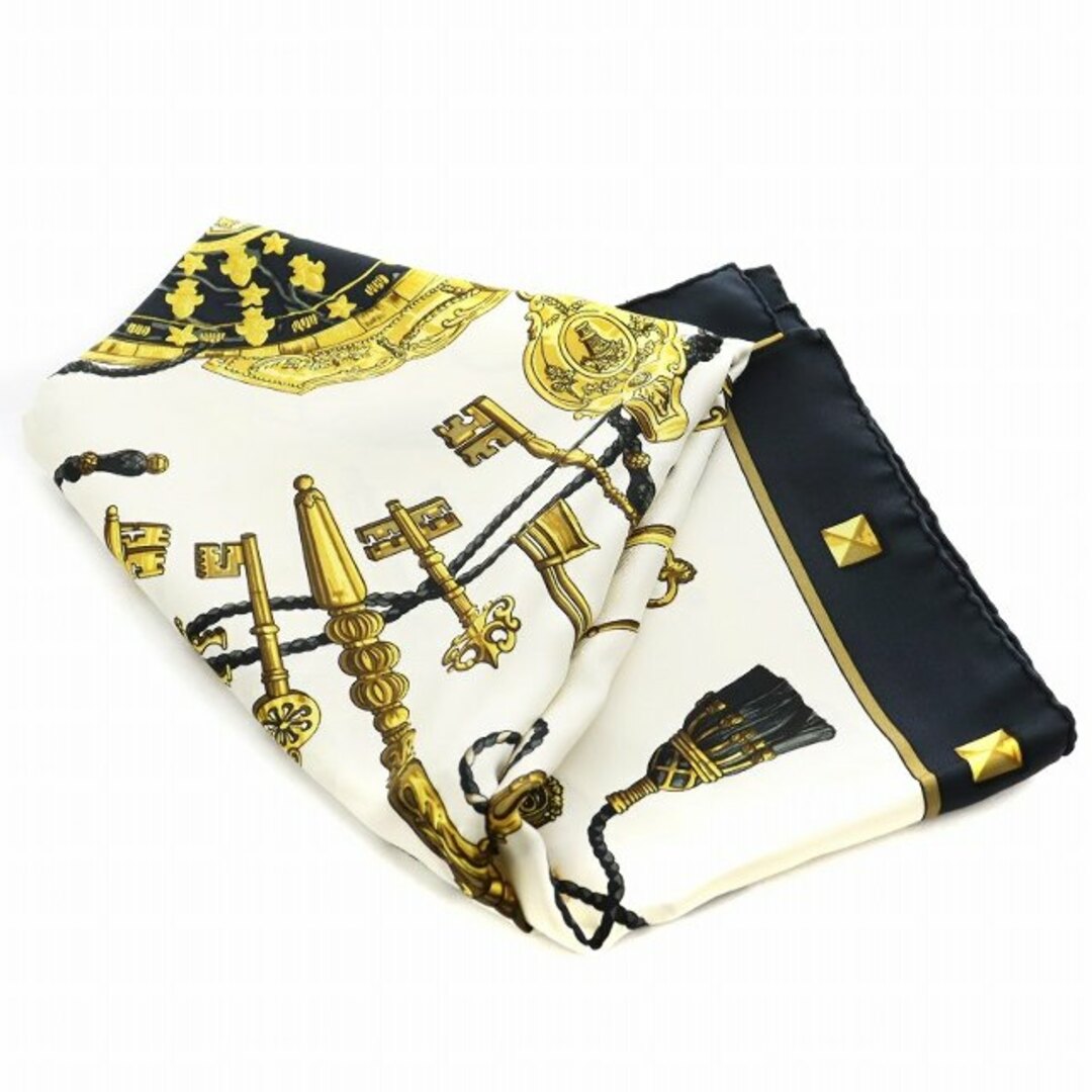 HERMES - エルメス カレ90 LES CLES スカーフ 鍵柄 黄 イエロー HERMES - エルメス カレ90 LES CLES スカーフ 鍵柄 黄 イエロー