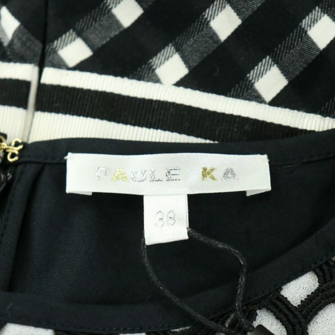 PAULE KA - ポールカ タグ付き ワンピース ミニ ノースリーブ PAULE KA - ポールカ タグ付き ワンピース ミニ ノースリーブ