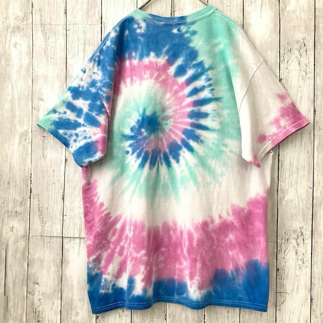 トムとジェリー　タイダイ染めプリントTシャツ　サイズL アメリカ古着キャラクター メンズのトップス(Tシャツ/カットソー(半袖/袖なし))の商品写真