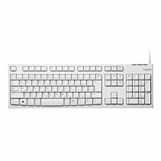 エレコム キーボード 有線 メンブレン 1000万回高耐久 ホワイト TK-FCM062WH(PC周辺機器)