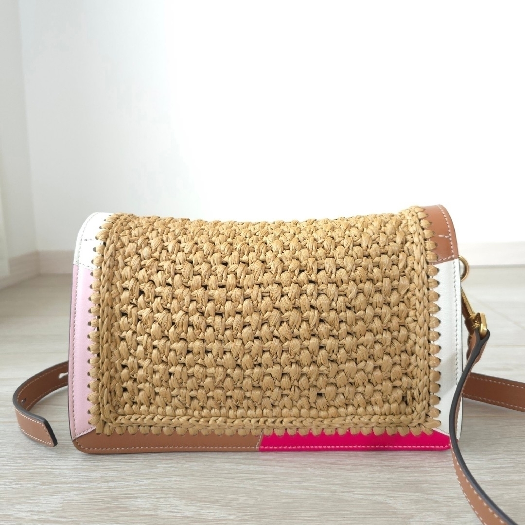 TOD'S - 極美品【トッズ】T タイムレス ラフィア クロスボディ TOD'S - 極美品【トッズ】T タイムレス ラフィア クロスボディ