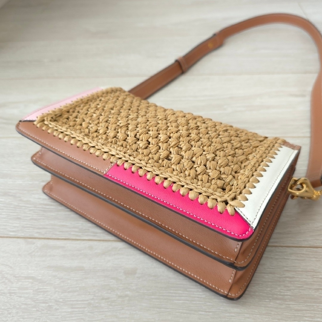 TOD'S - 極美品【トッズ】T タイムレス ラフィア クロスボディ TOD'S - 極美品【トッズ】T タイムレス ラフィア クロスボディ
