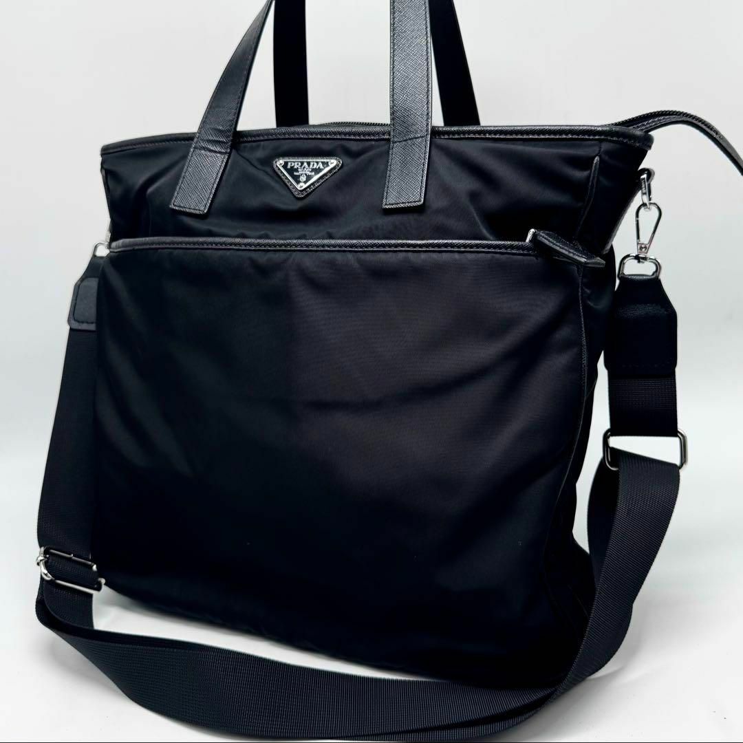 PRADA - 【現行】プラダ トートバッグ 2way 三角ロゴ ナイロン PRADA - 【現行】プラダ トートバッグ 2way 三角ロゴ ナイロン