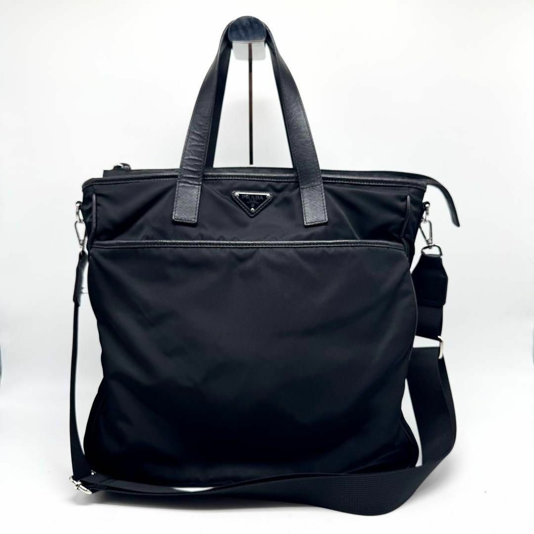 PRADA - 【現行】プラダ トートバッグ 2way 三角ロゴ ナイロン PRADA - 【現行】プラダ トートバッグ 2way 三角ロゴ ナイロン