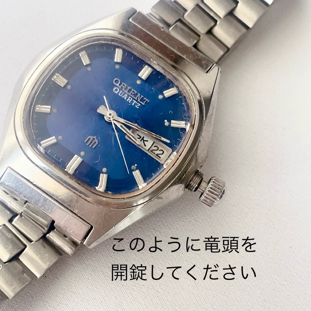 ORIENT - ORIENT メンズクォーツ腕時計 稼動品 カラー文字盤 ORIENT - ORIENT メンズクォーツ腕時計 稼動品 カラー文字盤