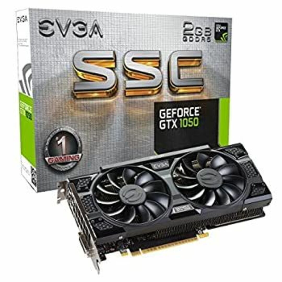 EVGA GeForce GTX 1050 SSC GAMING ACX 3.0 2GB GDDR5 DX12 OSD Support (PXOC) (02G-P4-6154-KR) w/ Free Rad Rodgers Game: EVGA website regi スマホ/家電/カメラのPC/タブレット(PCパーツ)の商品写真
