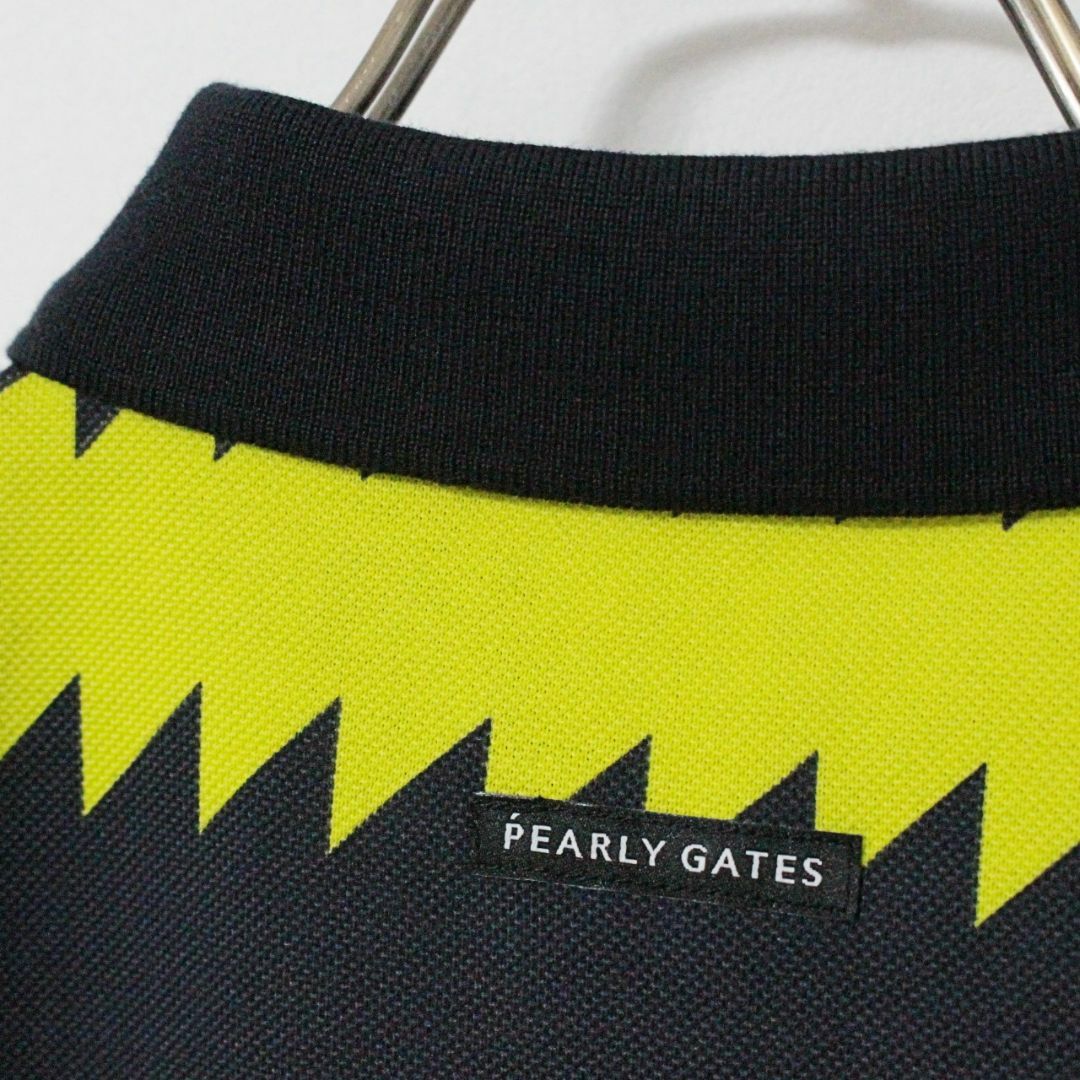 PEARLY GATES - 新品 パーリーゲイツ ギザギザボーダー柄 鹿の子 PEARLY GATES - 新品 パーリーゲイツ ギザギザボーダー柄 鹿の子