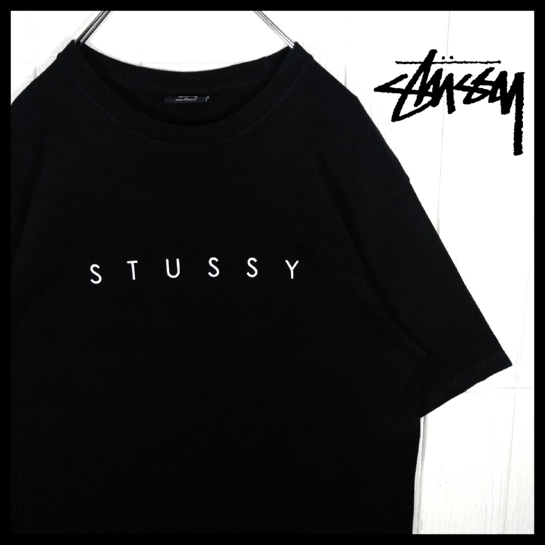 STUSSY - 【STUSSY】センターロゴ&ボックスロゴ Tシャツの通販 STUSSY - 【STUSSY】センターロゴ&ボックスロゴ Tシャツの通販