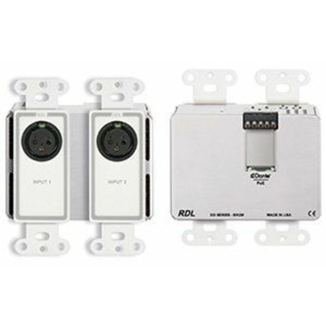 (未使用・未開封品) RDL dd-bn2?m壁掛け式双方向Mic / Line Danteインターフェイス2?x 2、ホワイト wyeba8q スマホ/家電/カメラのオーディオ機器(スピーカー)の商品写真