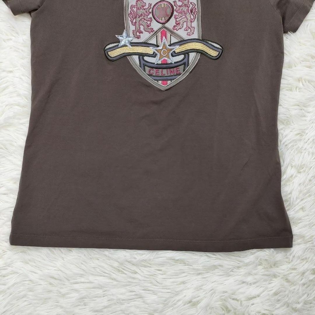 CELINE - CELINE セリーヌ 半袖 Tシャツ L ロゴ トリオンフ 刺繍 CELINE - CELINE セリーヌ 半袖 Tシャツ L ロゴ トリオンフ 刺繍