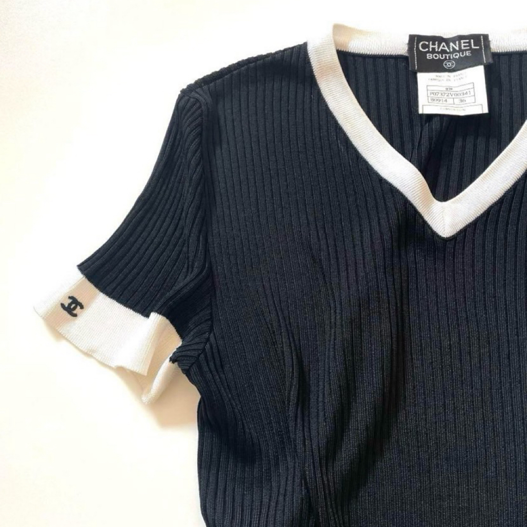 CHANEL - シャネル リブニット ワンピースの通販 by ゆん's shop CHANEL - シャネル リブニット ワンピースの通販 by ゆん's shop