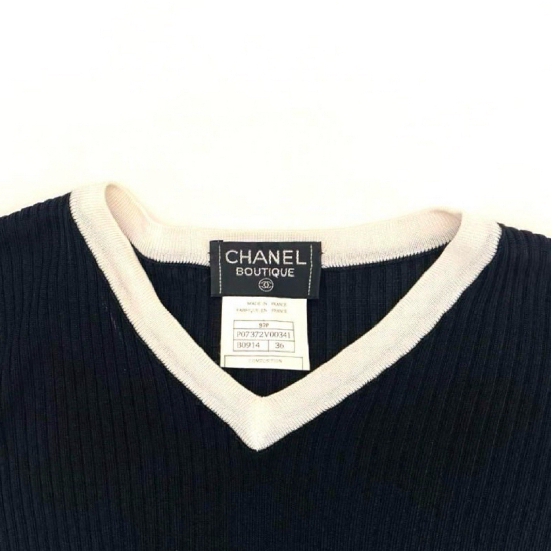 CHANEL - シャネル リブニット ワンピースの通販 by ゆん's shop CHANEL - シャネル リブニット ワンピースの通販 by ゆん's shop