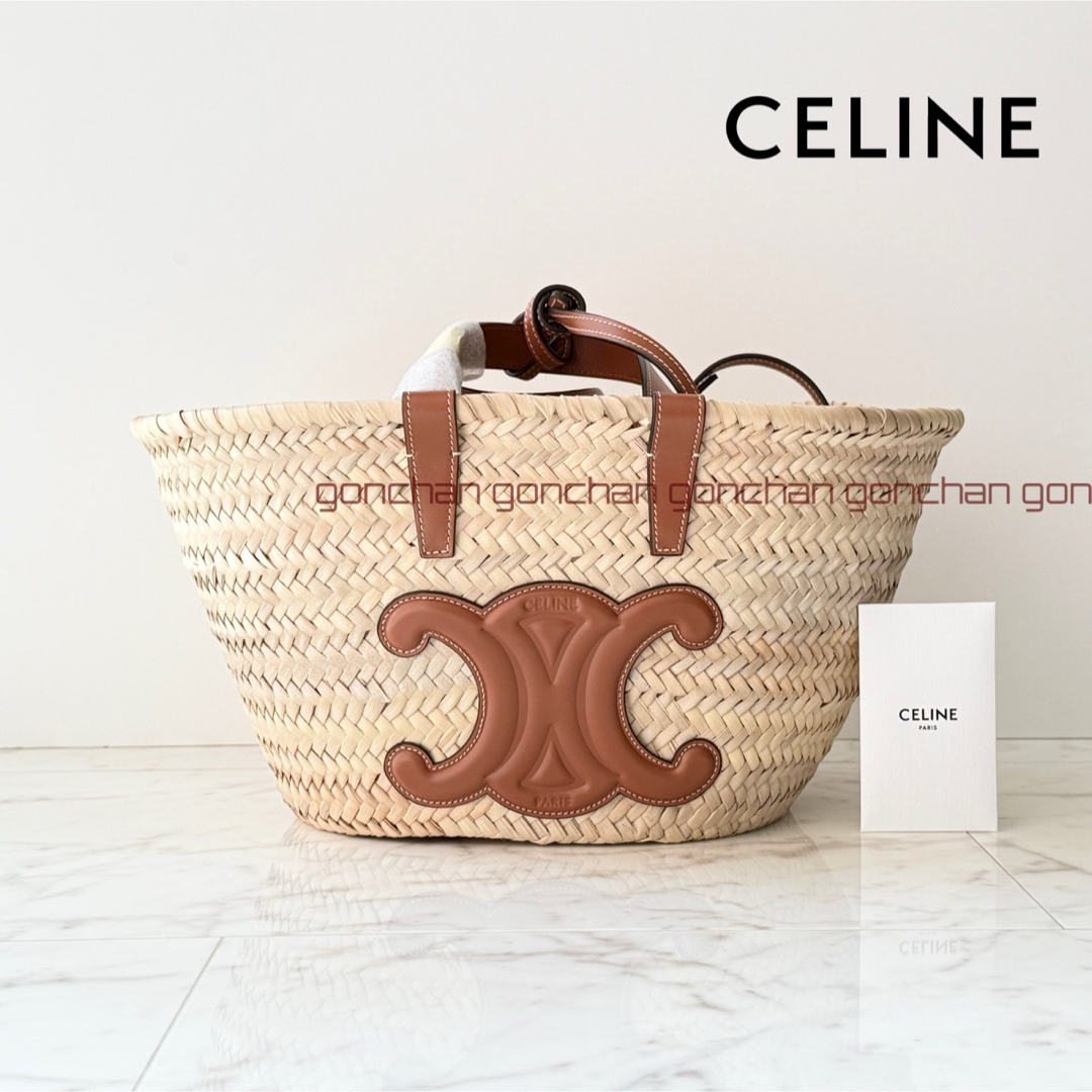 CELINE - CELINE セリーヌ バスケット Triomphe 2WAY 新品/未 CELINE - CELINE セリーヌ バスケット Triomphe 2WAY 新品/未