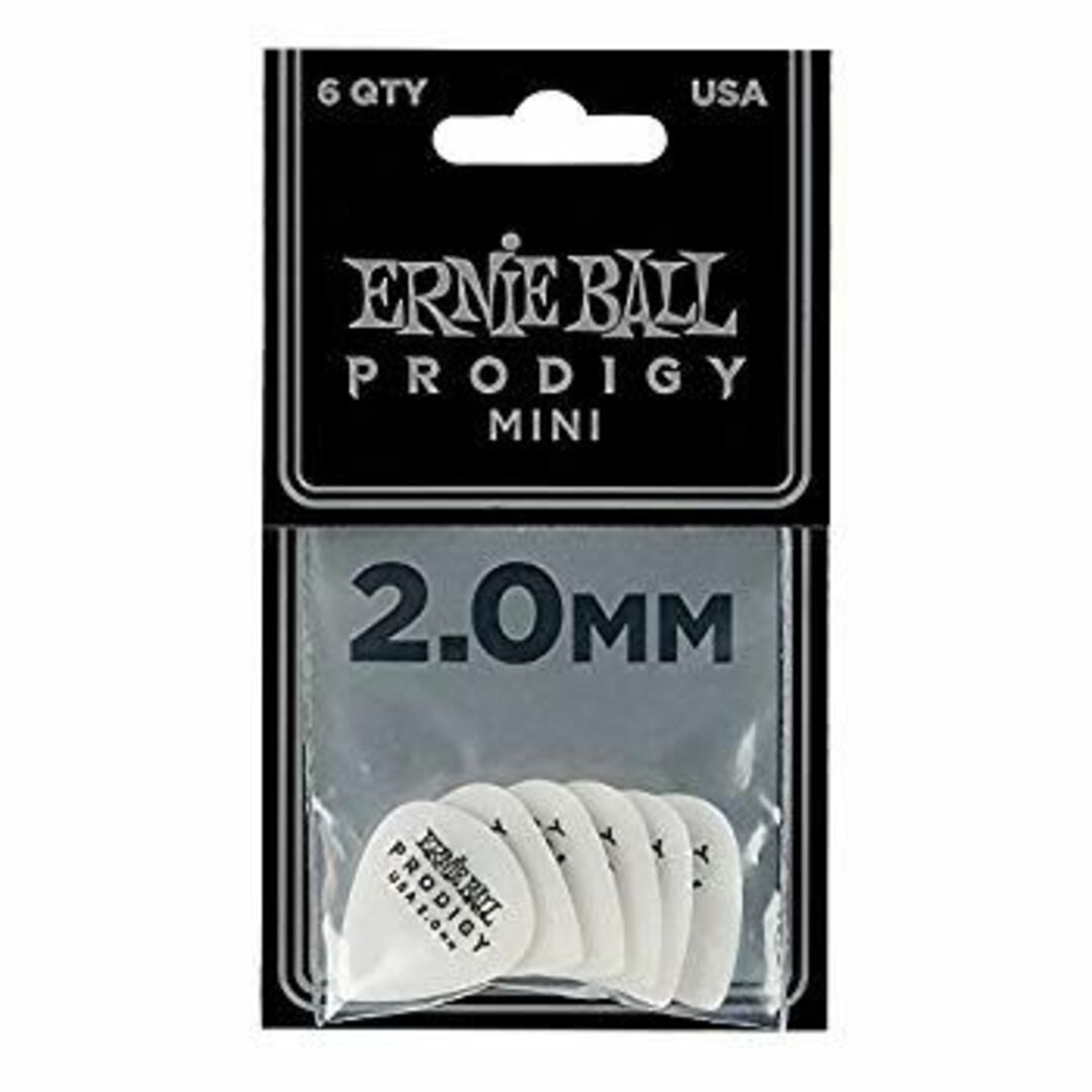 (未使用・未開封品) ERNIEBALL ピック Prodigy Picks White Mini 2.0mm 6枚セット #9203 6k88evb 楽器のギター(パーツ)の商品写真