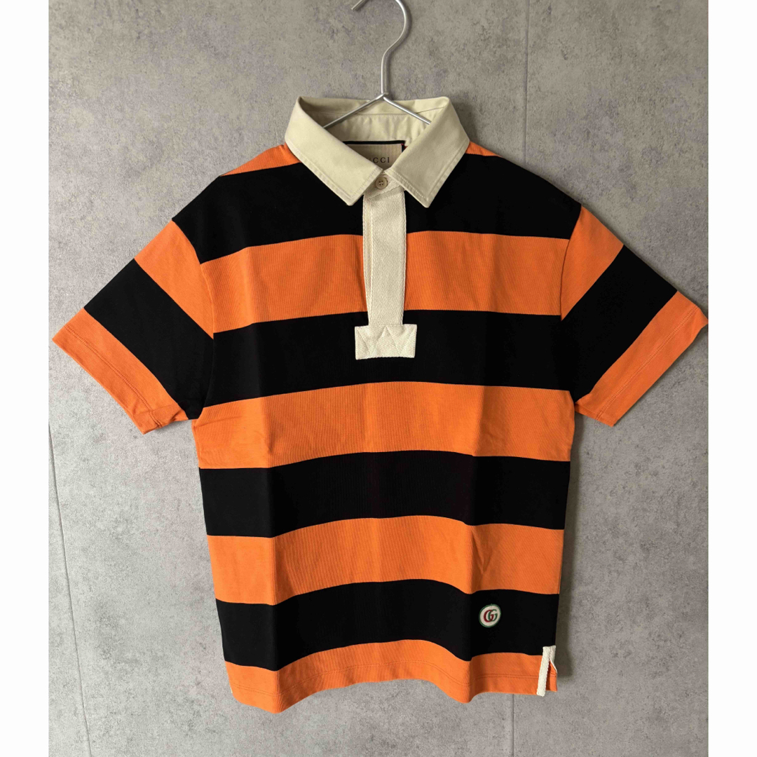 GUCCI - グッチ GUCCI ストライプコットンボーダーポロシャツの GUCCI - グッチ GUCCI ストライプコットンボーダーポロシャツの