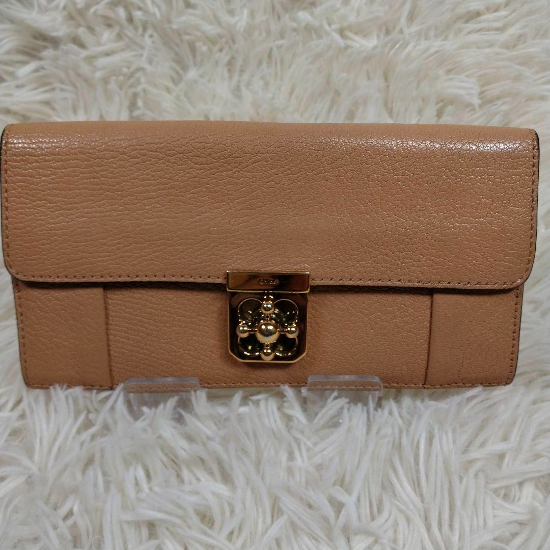 Chloe - CHLOE レザー 長財布 ターンロック ベージュの通販 by Chloe - CHLOE レザー 長財布 ターンロック ベージュの通販 by