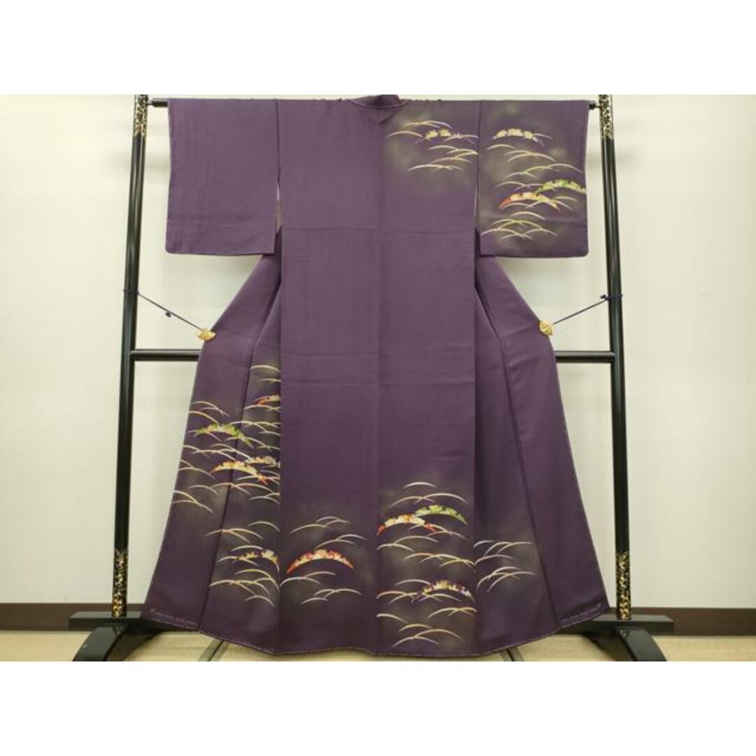 平和屋着物□訪問着 刺繍 雪芝草花文 暈し染め 金彩 正絹 逸品 平和屋着物□訪問着 刺繍 雪芝草花文 暈し染め 金彩 正絹 逸品