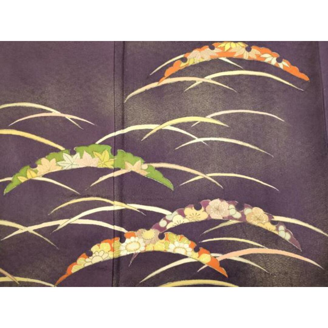 平和屋着物□訪問着 刺繍 雪芝草花文 暈し染め 金彩 正絹 逸品 平和屋着物□訪問着 刺繍 雪芝草花文 暈し染め 金彩 正絹 逸品
