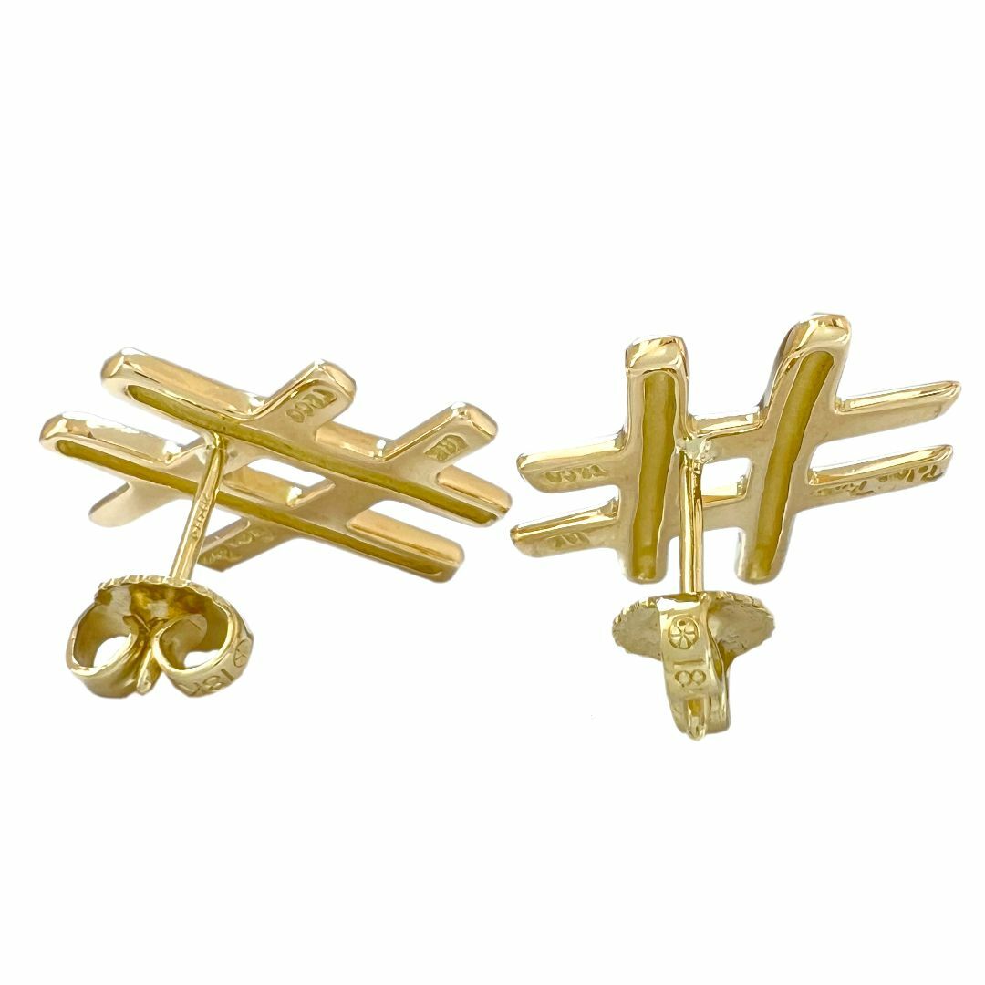 Tiffany & Co. - ティファニー ピアス 18K ラージ ダブルキス Tiffany & Co. - ティファニー ピアス 18K ラージ ダブルキス
