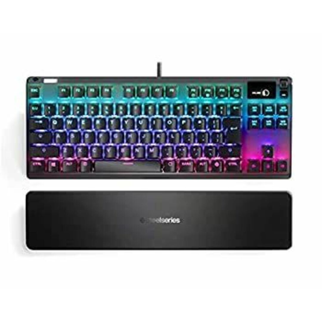 (未使用・未開封品)SteelSeries ゲーミングキーボード テンキーレス 青軸 有線 日本語配列 有機ELディスプレイ搭載 Apex 7 TKL Blue Switch 64756 スマホ/家電/カメラのPC/タブレット(PC周辺機器)の商品写真