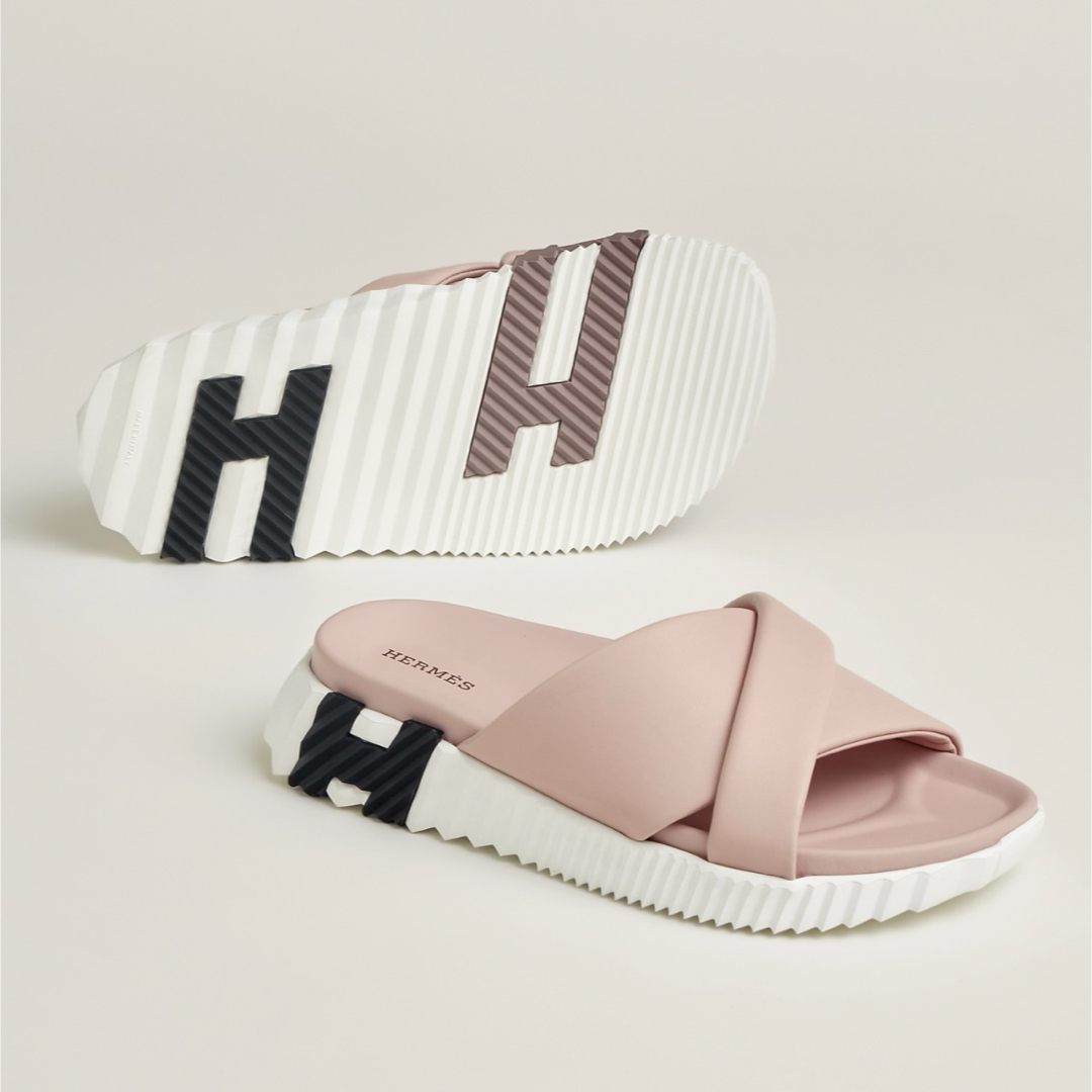 HERMES - エルメス*サンダル*インフラ*ピンク*ベージュの HERMES - エルメス*サンダル*インフラ*ピンク*ベージュの