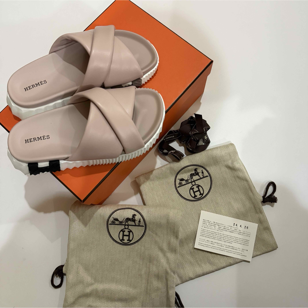 HERMES - エルメス*サンダル*インフラ*ピンク*ベージュの HERMES - エルメス*サンダル*インフラ*ピンク*ベージュの