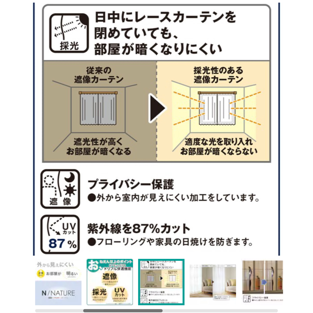 ニトリ - 【新品・未使用・オーダー品】ニトリ カーテン&レース ニトリ - 【新品・未使用・オーダー品】ニトリ カーテン&レース