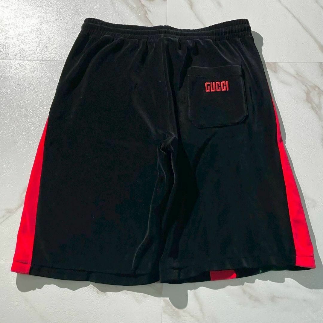 GUCCI - 極美品○GUCCI シェリーライン ベロア ハーフパンツ GUCCI - 極美品○GUCCI シェリーライン ベロア ハーフパンツ