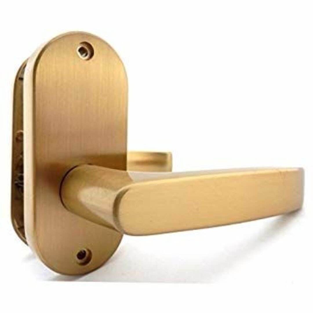 川口技研 Jレバー 小判座 空錠 JL-24-1K-SG 住宅室内用レバーハンドル バックセット50mm サテンゴールド w17b8b5 その他のその他(その他)の商品写真