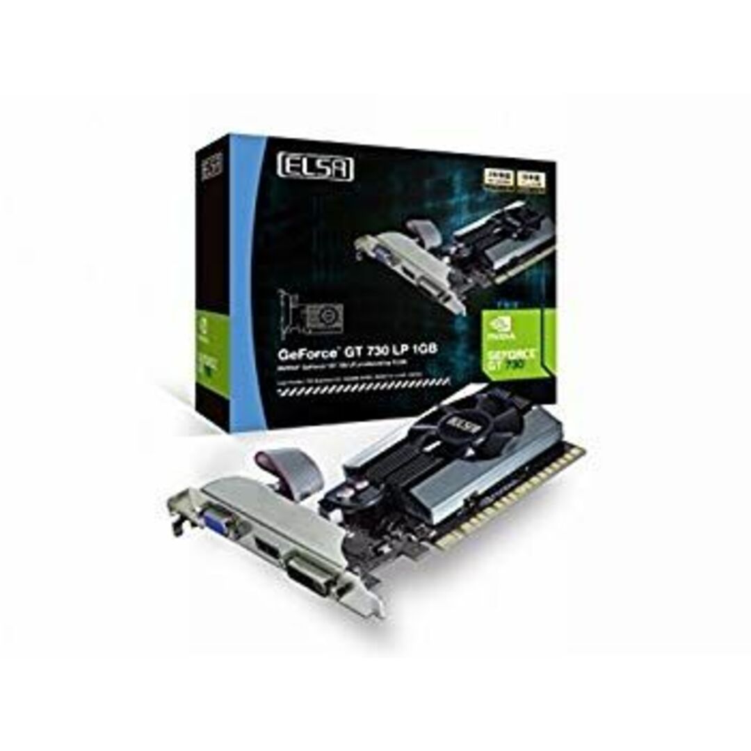 ELSA NVIDIA GeForce GD730 1GB グラフィックボード GD730-1GERL d2ldlup スマホ/家電/カメラのPC/タブレット(PCパーツ)の商品写真