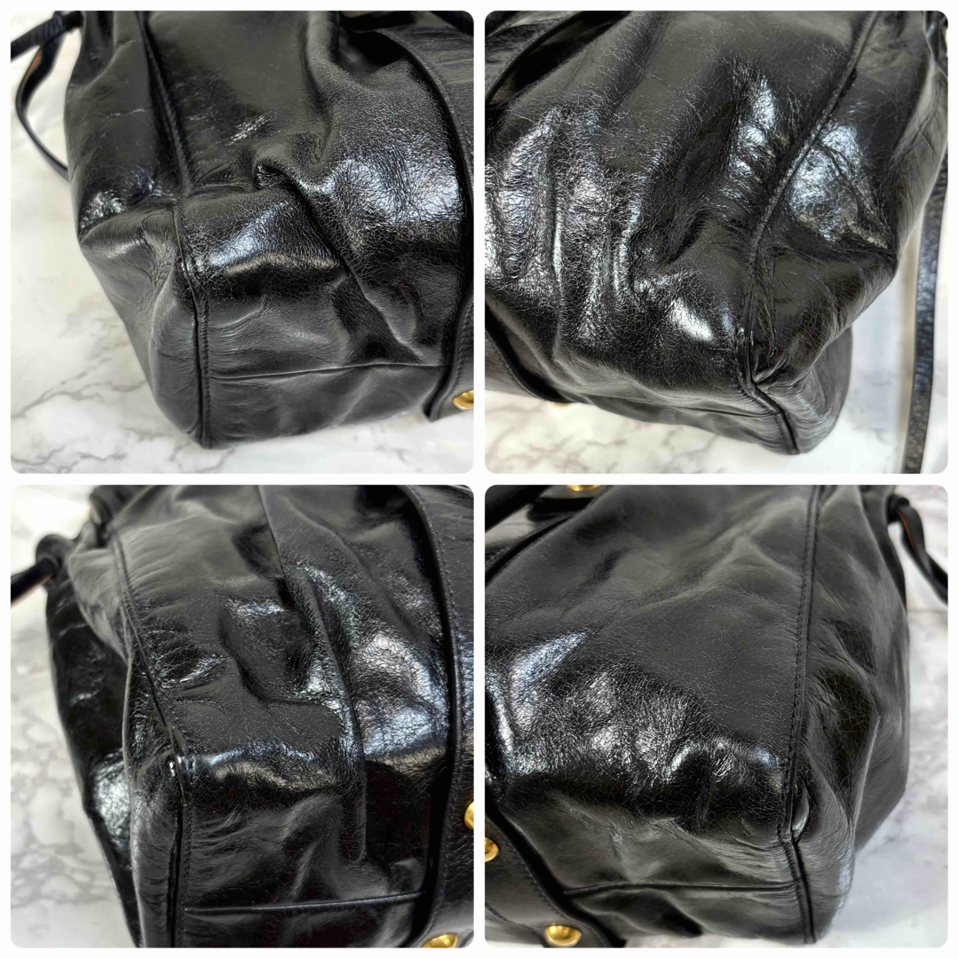 MIU MIU - 極美 miu miu vitello lux 2way bag blackの通販 by MIU MIU - 極美 miu miu vitello lux 2way bag blackの通販 by