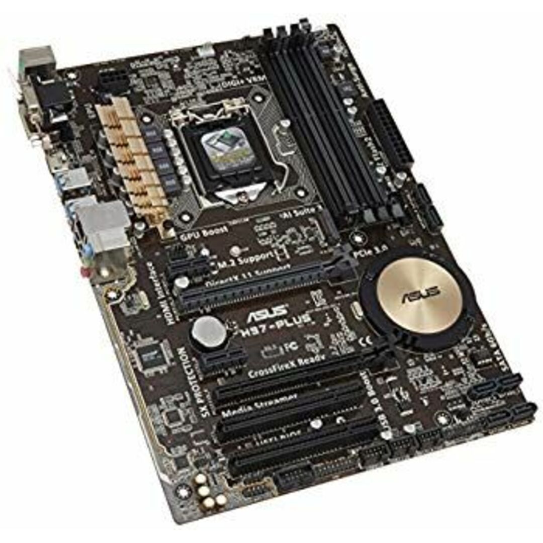 ASUSTeK Intel H97搭載 マザーボード LGA1150対応 H97-PLUS 9jupf8b スマホ/家電/カメラのPC/タブレット(PCパーツ)の商品写真
