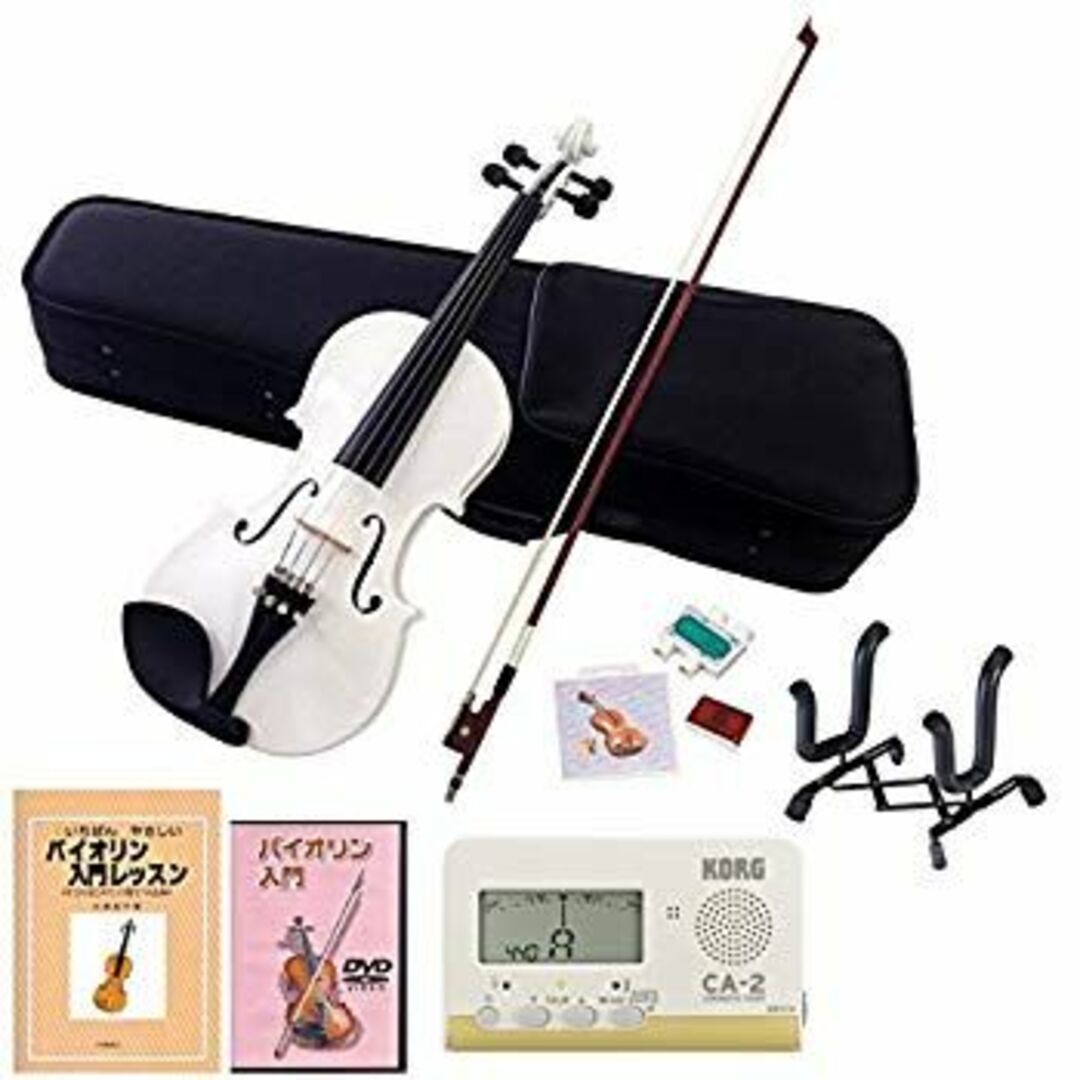 Hallstatt バイオリン 教則本&DVD付き10点セット V-12/WH ホワイト w17b8b5 楽器の弦楽器(ヴァイオリン)の商品写真