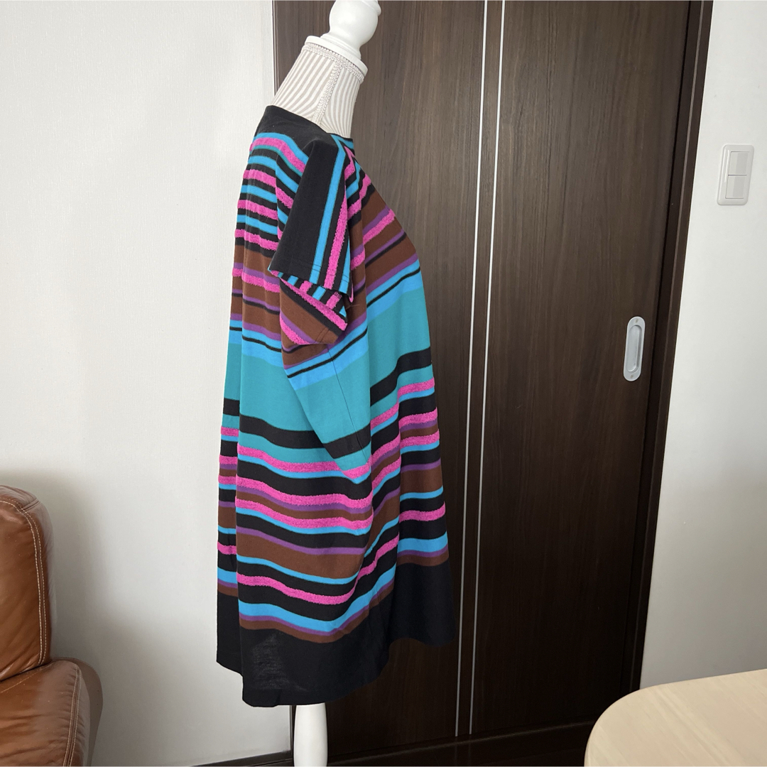 ISSEY MIYAKE - 美品イッセイミヤケmeボーダーチュニック☆の ISSEY MIYAKE - 美品イッセイミヤケmeボーダーチュニック☆の
