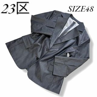 23区 - 大きいサイズ48 23区 2B テーラードジャケット 春夏用の 23区 - 大きいサイズ48 23区 2B テーラードジャケット 春夏用の