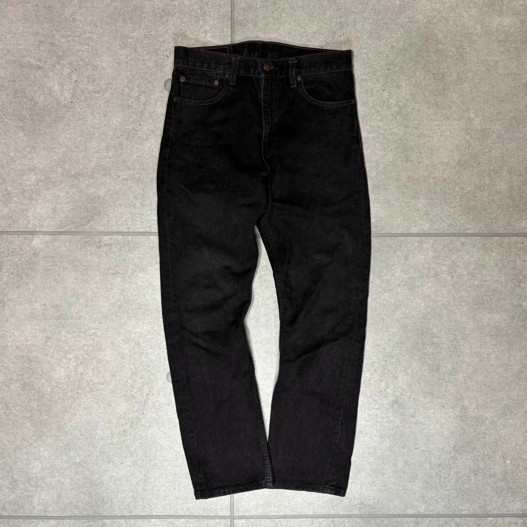 Levi's - Levi's 505 ブラックデニム 先染め ストレート 美品 Levi's - Levi's 505 ブラックデニム 先染め ストレート 美品