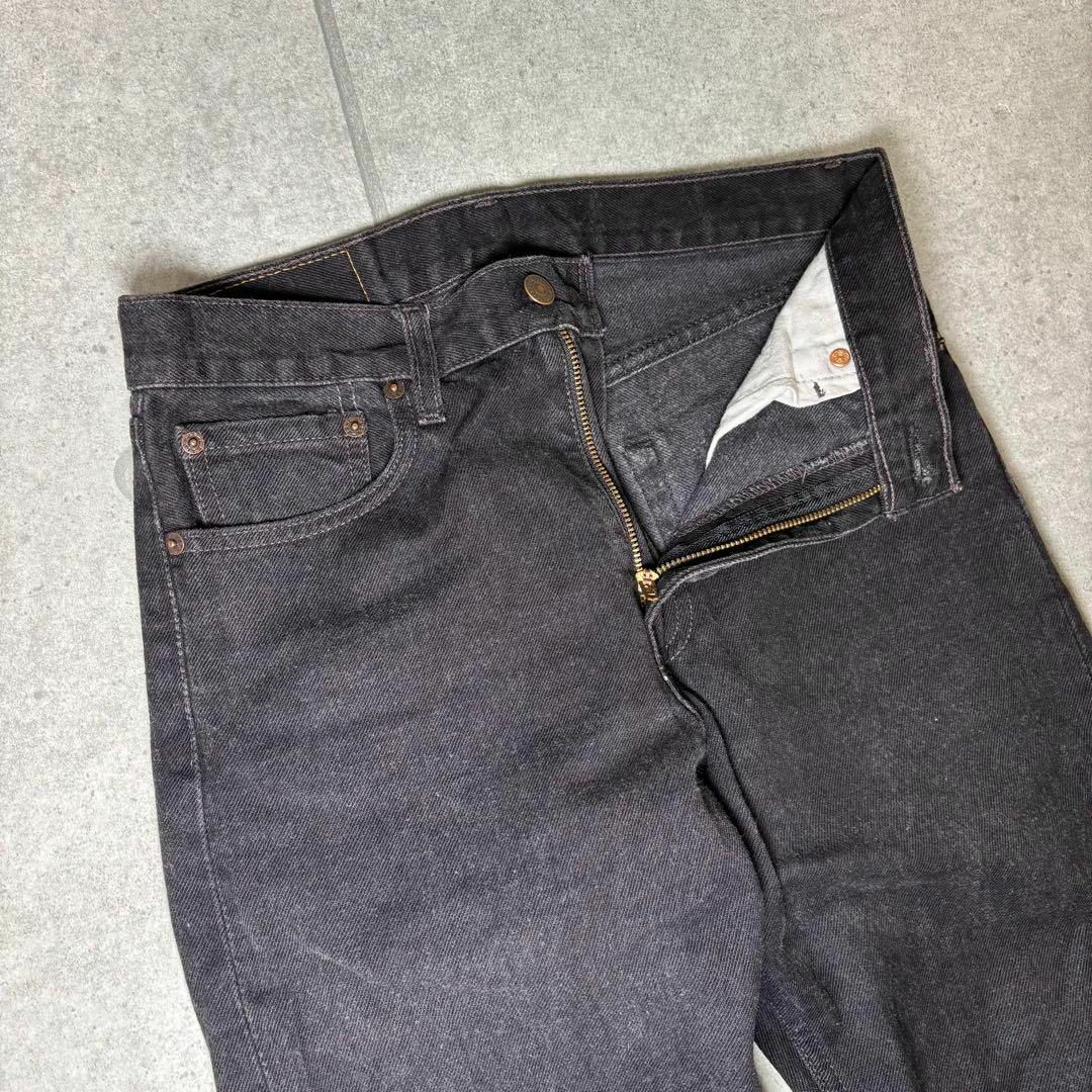 Levi's - Levi's 505 ブラックデニム 先染め ストレート 美品 Levi's - Levi's 505 ブラックデニム 先染め ストレート 美品