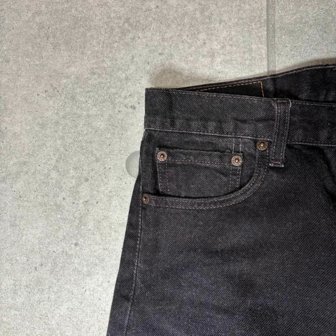Levi's - Levi's 505 ブラックデニム 先染め ストレート 美品 Levi's - Levi's 505 ブラックデニム 先染め ストレート 美品
