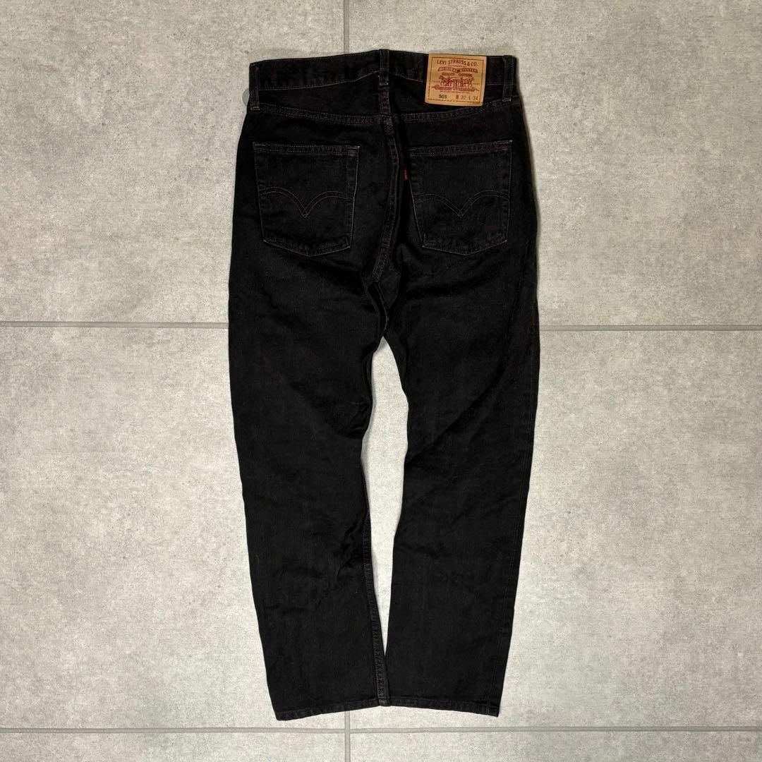 Levi's - Levi's 505 ブラックデニム 先染め ストレート 美品 Levi's - Levi's 505 ブラックデニム 先染め ストレート 美品