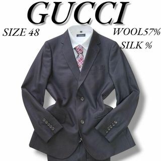 GUCCI - グッチ トムフォード期 シルク混 2B シングルスーツ GUCCI - グッチ トムフォード期 シルク混 2B シングルスーツ