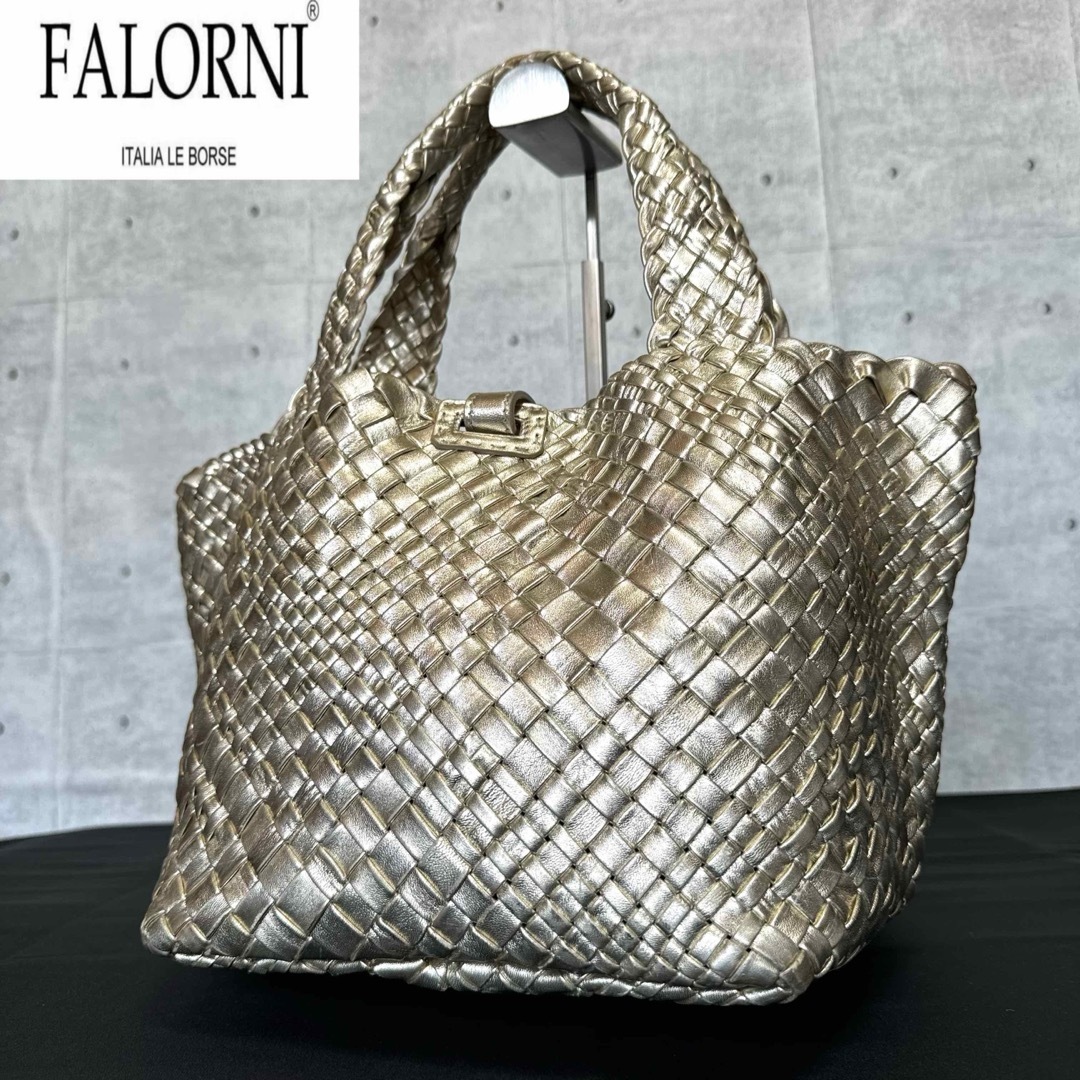 FALORNI - 美品 FALORNI イントレチャート ラムレザー ライト FALORNI - 美品 FALORNI イントレチャート ラムレザー ライト