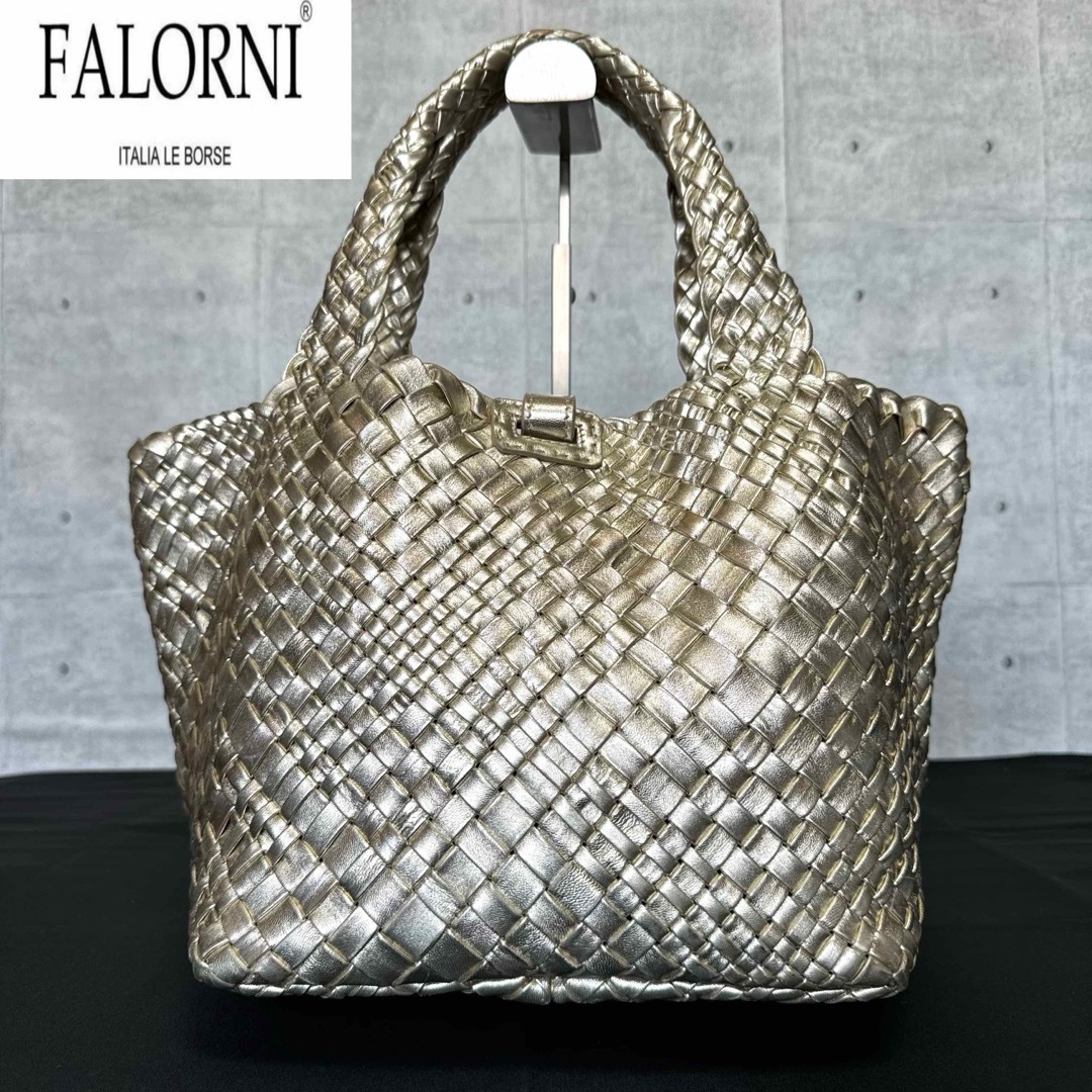 FALORNI - 美品 FALORNI イントレチャート ラムレザー ライト FALORNI - 美品 FALORNI イントレチャート ラムレザー ライト