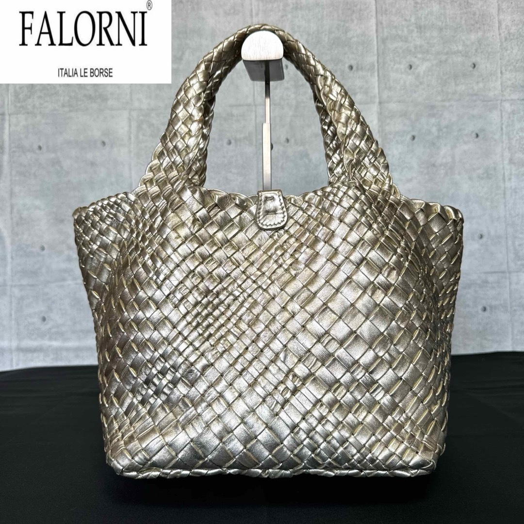 FALORNI - 美品 FALORNI イントレチャート ラムレザー ライト FALORNI - 美品 FALORNI イントレチャート ラムレザー ライト