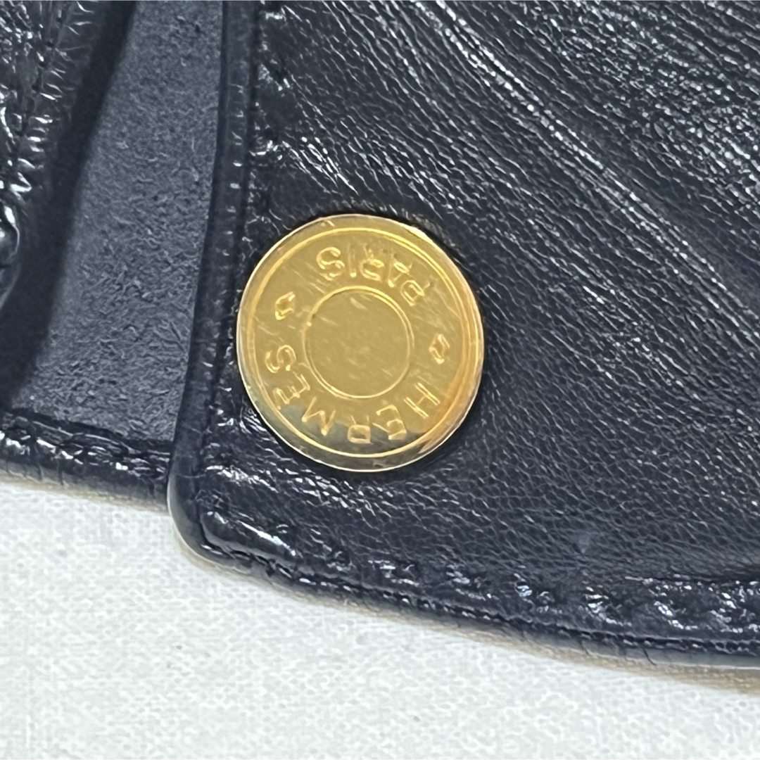 HERMES - HERMES エルメス セリエ グローブ レザー 黒 HERMES - HERMES エルメス セリエ グローブ レザー 黒