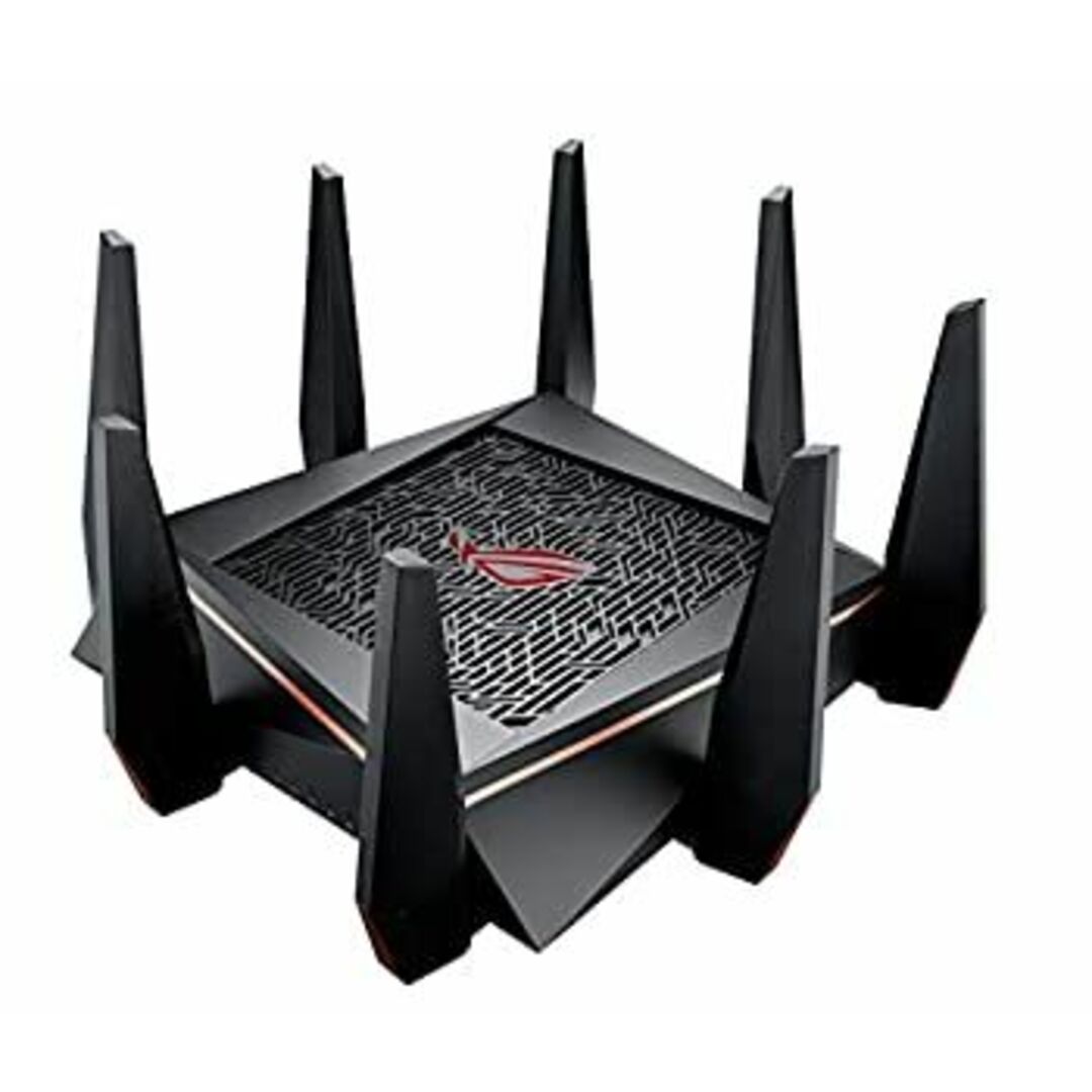 ASUS WiFi 無線 ゲーミングルーター AC5300 11ac 2167+2167+1000Mbps トライバンド GT-AC5300 スマホ/家電/カメラのPC/タブレット(その他)の商品写真