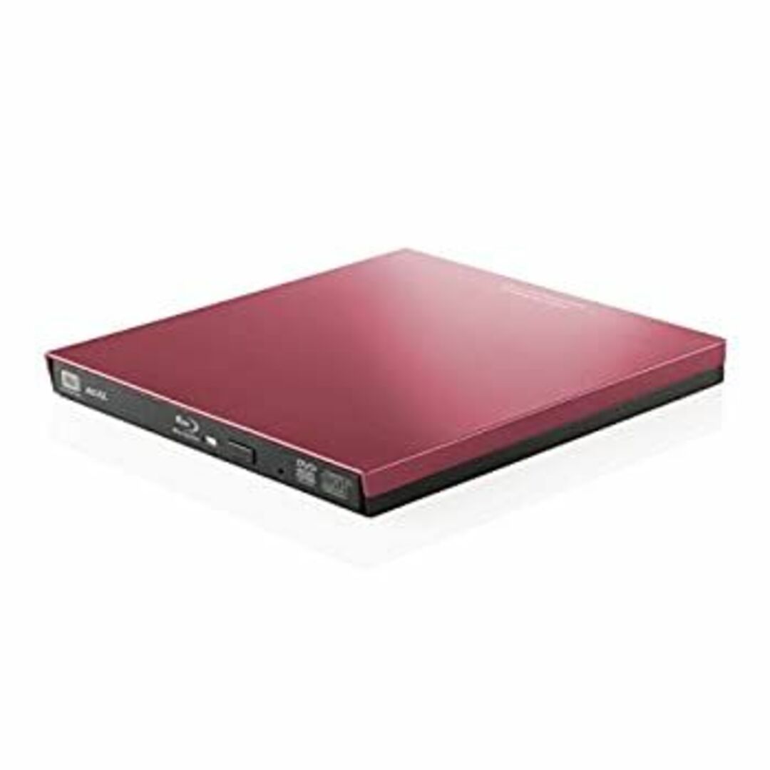 ロジテック ブルーレイドライブ 外付け Blu-ray UHDBD USB3.0対応 再生 編集 書込ソフト付 レッド LBD-PVA6U3VRD スマホ/家電/カメラのPC/タブレット(その他)の商品写真