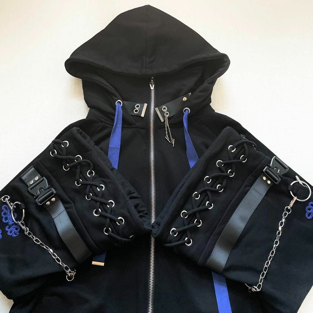 美品】ililil イルイルイル 枵コラボ【空夜】 ジップアップ 美品】ililil イルイルイル 枵コラボ【空夜】 ジップアップ