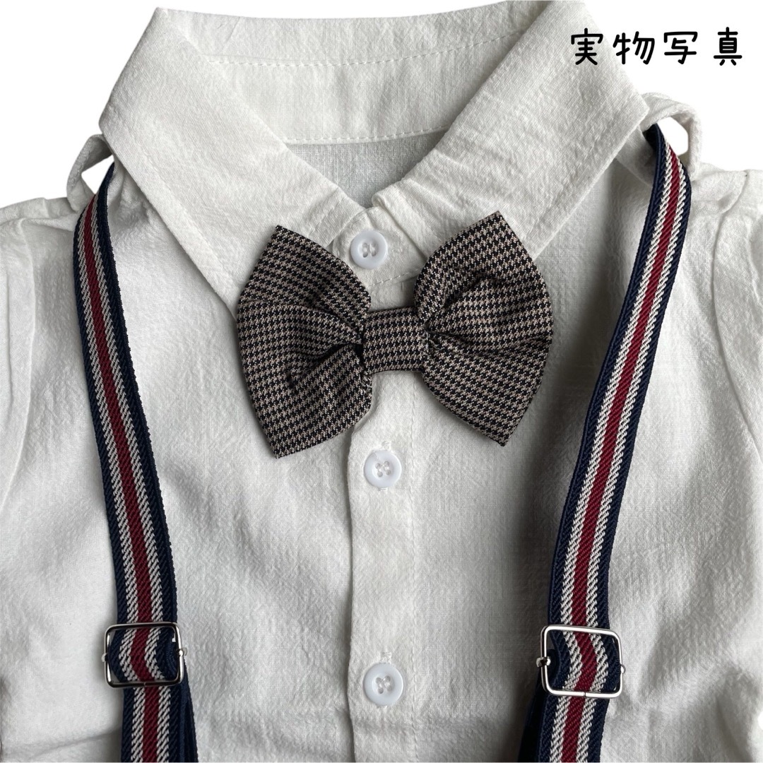 90 子供服 フォーマルスーツ 蝶ネクタイ キッズ 男の子 スーツ 卒入園 キッズ/ベビー/マタニティのキッズ服男の子用(90cm~)(ドレス/フォーマル)の商品写真