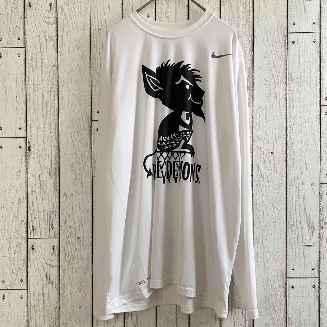 NIKE - 【美品】NIKE 長袖Tシャツ Lサイズ ホワイトDRI-FITの NIKE - 【美品】NIKE 長袖Tシャツ Lサイズ ホワイトDRI-FITの
